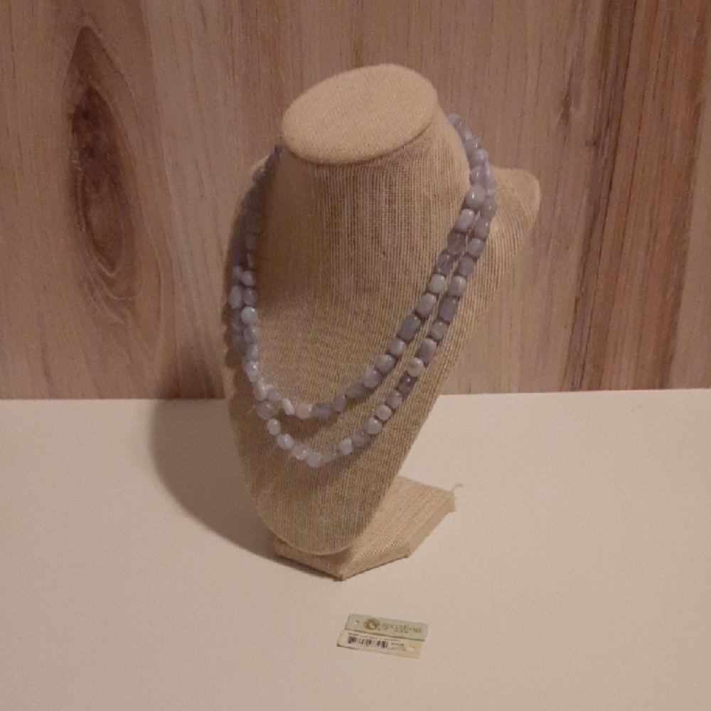 Spartina 449 The Bluff Blue Chalcedony Necklace
